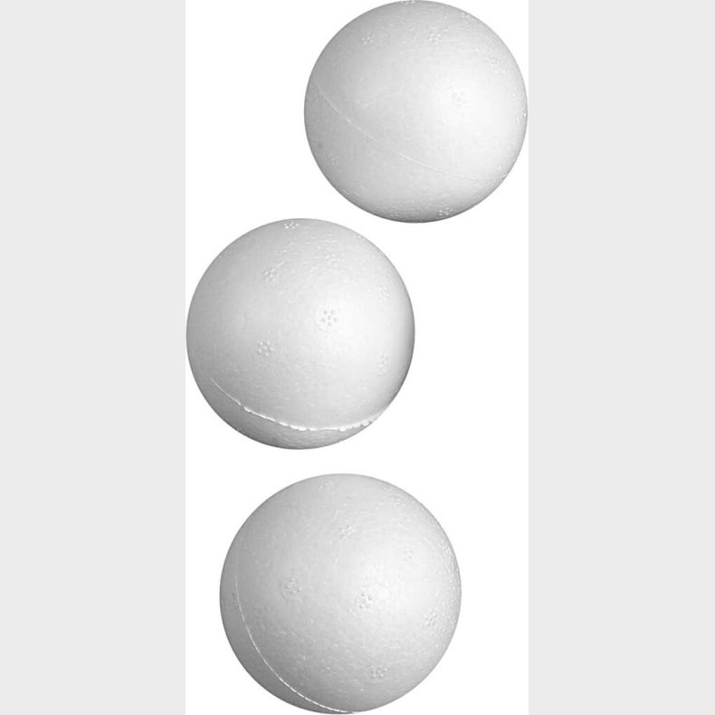 Kugle -  5 Cm - Hvid - 50 Stk.