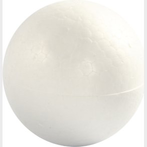 Kugle -  7 Cm - Hvid - 5 Stk.