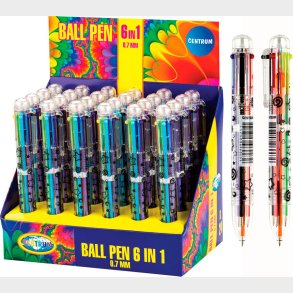 Kuglepen Med 6 Forskellige Farver - Centrum