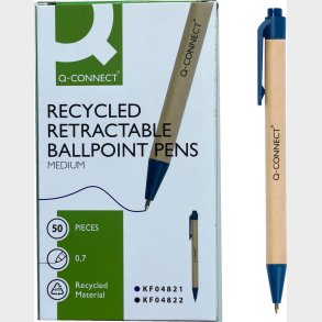 Kuglepen Q-connect ko Bl 60% Genbrug