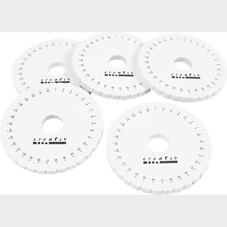 Kumihimo Knytteskive -  12 Cm - 5 Stk.