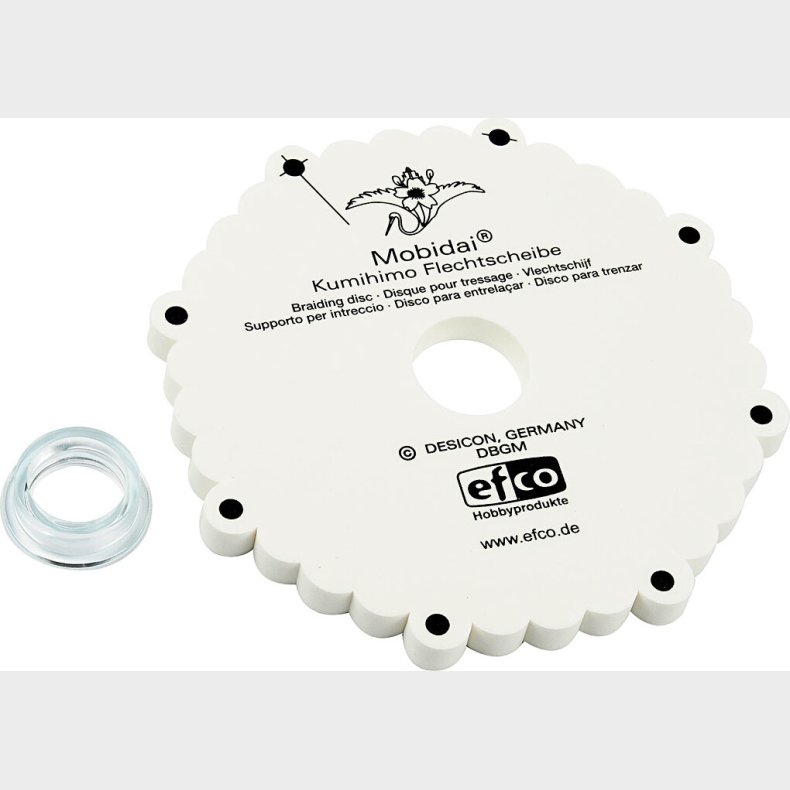 Kumihimo Knytteskive -  16 Cm - Tykkelse 1 Cm - 1 Stk.