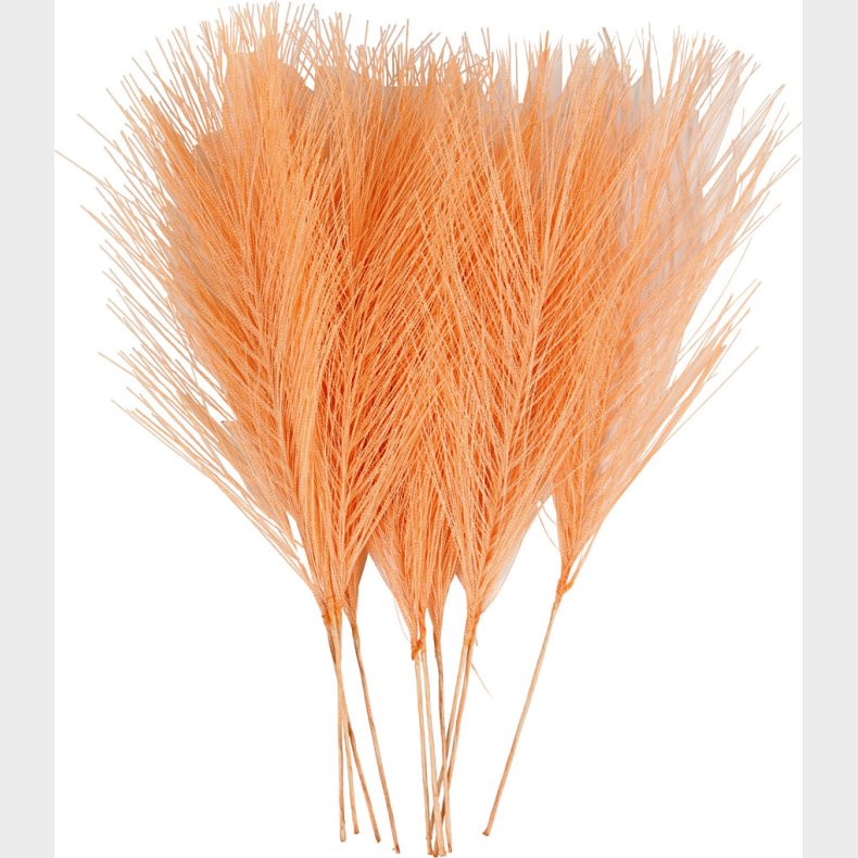 Kunstige Fjer - L 15 Cm - B 8 Cm - Orange - 10 Stk.