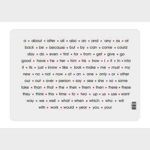 L�rlet | L�ringsunderlag - 100 almindeligste engelske ord