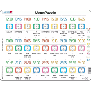 Memo Puslespil - Lr Klokken