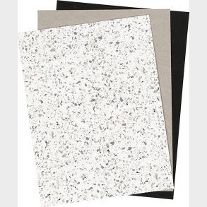 Lderpapir - 21x27,5+21x28,5+21x29,5 Cm - Ensfarvet - Folie - Print - 3 Ark