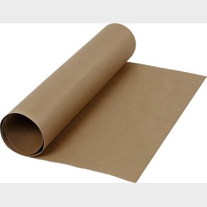 Lderpapir - Ensfarvet - 350 G - Mrk Brun - 50x100 Cm