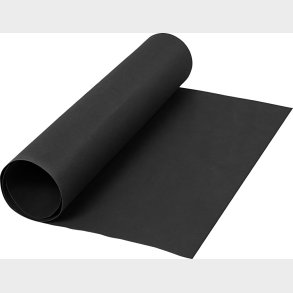 Lderpapir - Ensfarvet - 350 G - Sort - 50x100 Cm