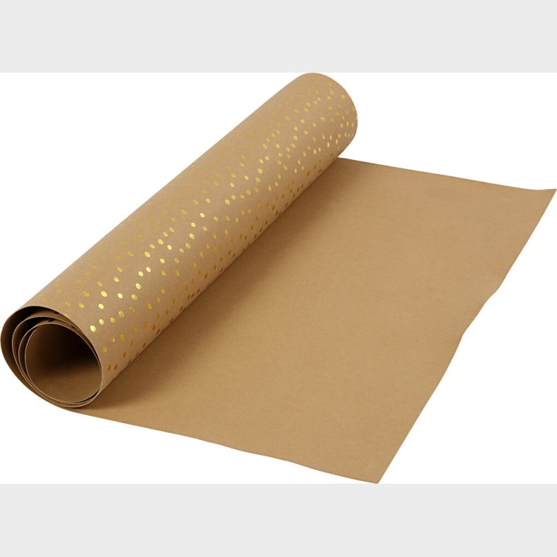 Lderpapir - Ensfarvet - Folie - 350 G - Lysebrun Guld - 50x100 Cm