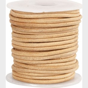 Ldersnor - Tykkelse 2 Mm - Rund - Beige - 10 M