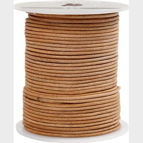 Ldersnor - Tykkelse 2 Mm - Rund - Beige - 50 M