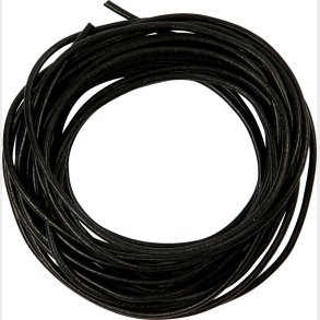 Ldersnor - Tykkelse 2 Mm - Rund - Sort - 4 M