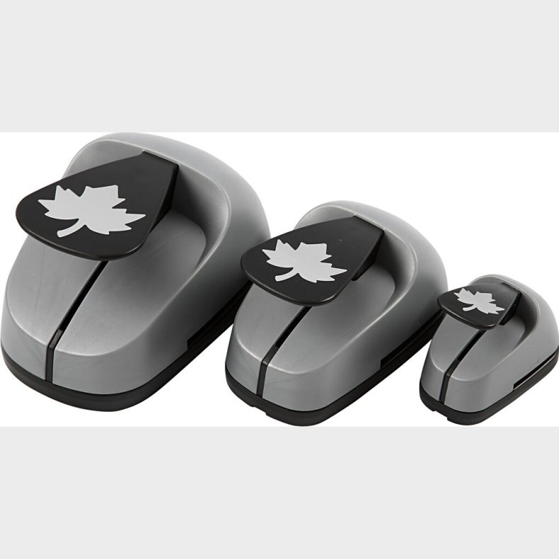 Lag-p-lag Stansejernsst - Ahornblad - Str. 25+49+75 Mm - 3 Stk.