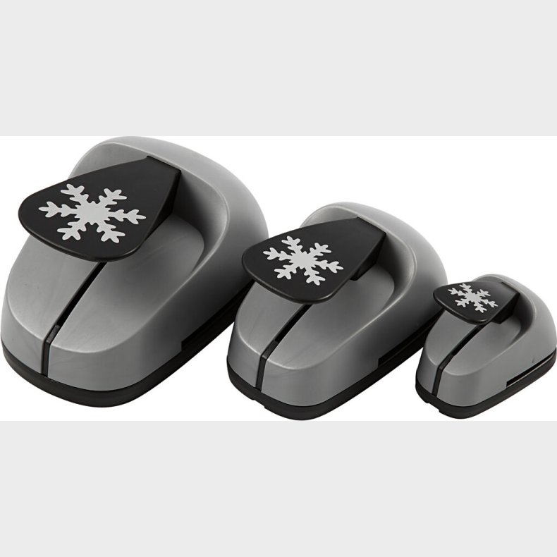 Lag-p-lag Stansejernsst - Iskrystal - Str. 25+49+75 Mm - 3 Stk.