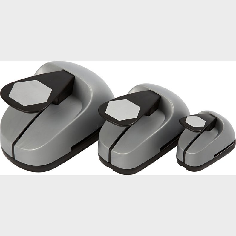 Lag-p-lag Stansejernsst - Sekskant - Str. 25+49+75 Mm - 3 Stk.