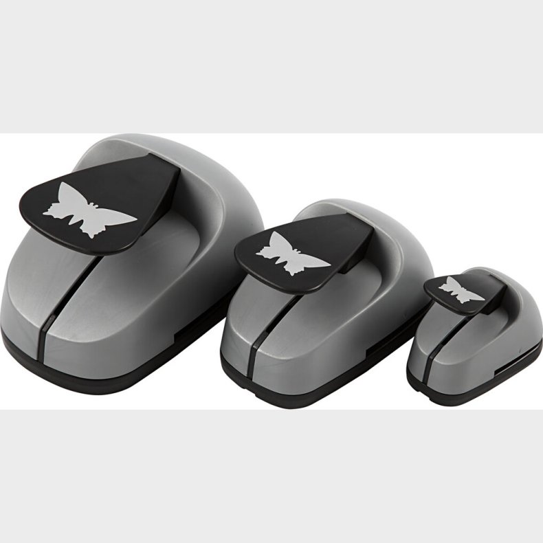 Lag-p-lag Stansejernsst - Sommerfugl - Str. 25+49+75 Mm - 3 Stk.