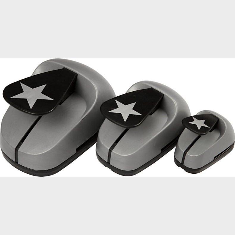 Lag-p-lag Stansejernsst - Stjerne - Str. 25+49+75 Mm - 3 Stk.