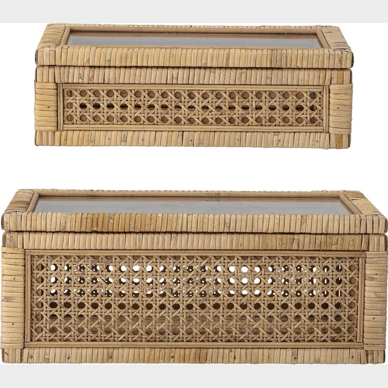 Bloomingville - Lally ske Med Lg - Natur - Rattan - 2 Stk