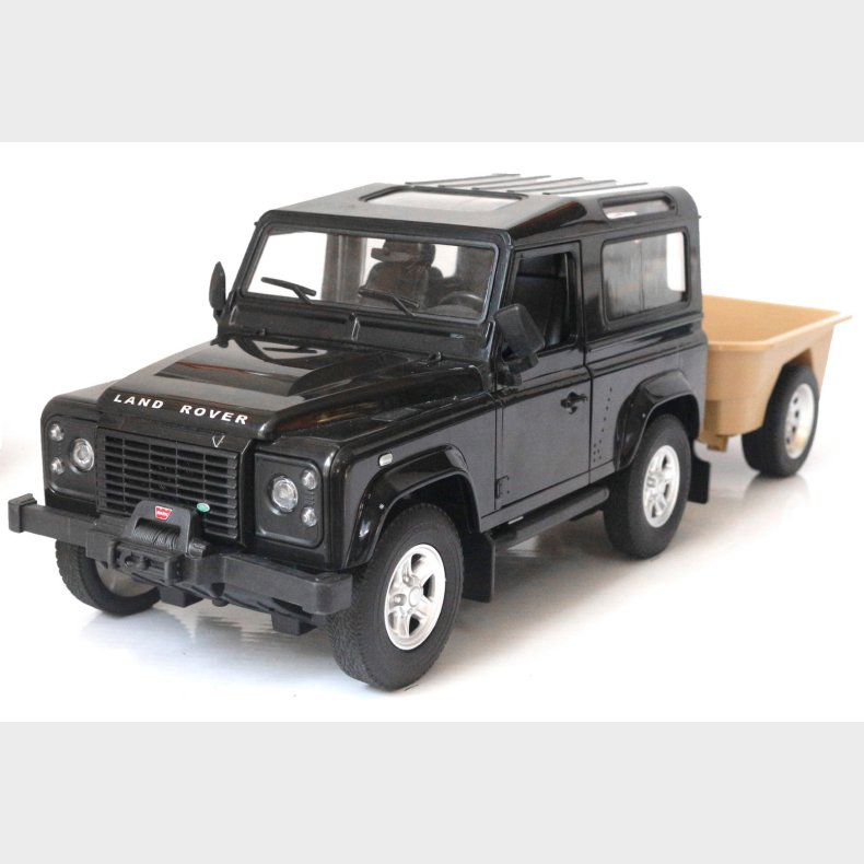 Land Rover Defender Fjernstyret Bil m/trailer 1:14