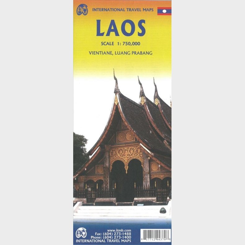 Laos Travel Reference Map - English book