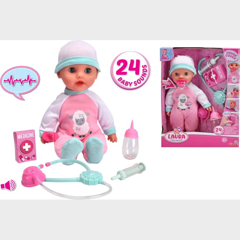 Laura - Interaktiv Babydukke Leges�t - Med 24 Lyde - Little Patient