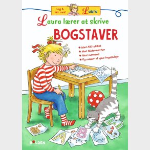 Laura l�rer at skrive bogstaver