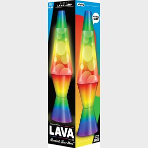 Lavazza - Lava Lampe - Hvid/3-farvet, Regnbue Base - 37 Cm