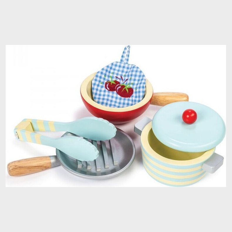 Le Toy Van Tilbehr Til Legekkken - Gryder Og Pande - Honeybake