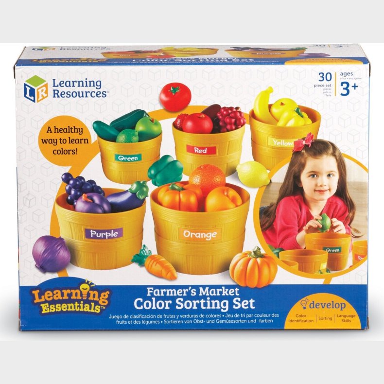 Learning Resources - Lr Om Farver - Sorteringsst M. Grntsager Og Frugter (lsp3060-sca)