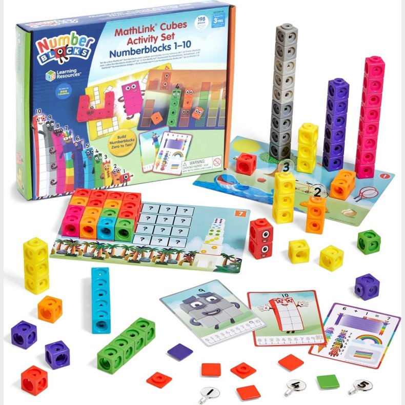 Learning Resources - Mathlink Cubes Numberblocks 1-10 Aktivitetst