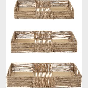 Bloomingville - Lecia Serveringsbakke - Natur - Jute - Flet - 3 Stk