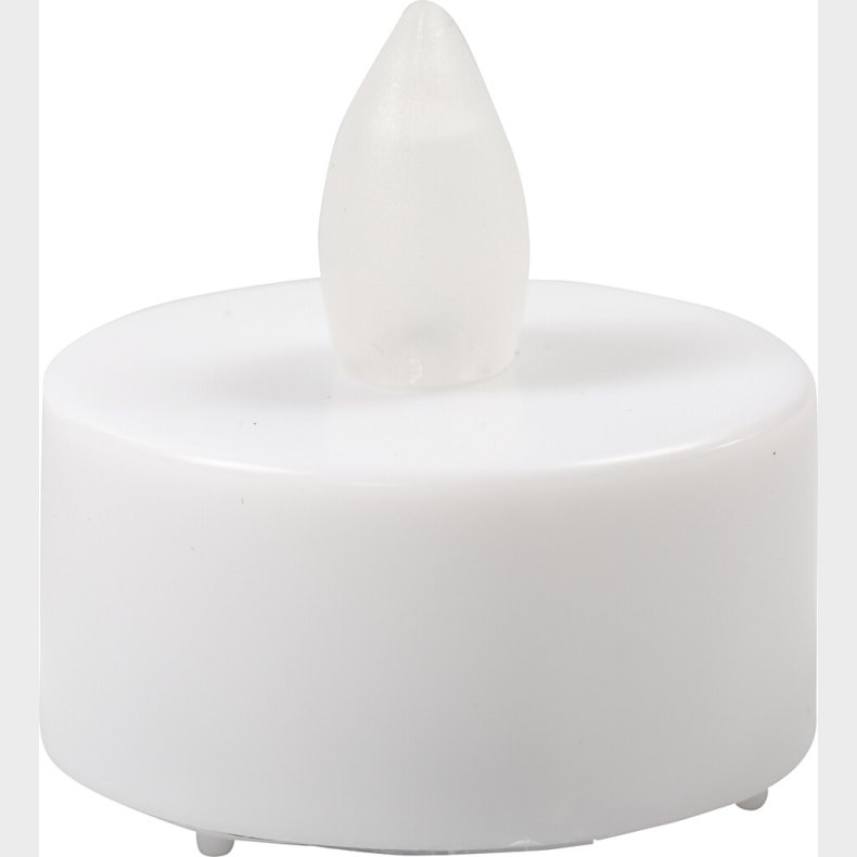 Led Fyrfadslys - H 35 Mm -  38 Mm - Hvid - 24 Stk.