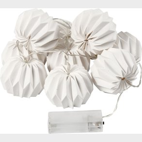 Led Lyskde Med Lampeskrme  - Rund - H 55 Mm - L 100 Cm -  75 Mm - Hvid - 1 Stk.