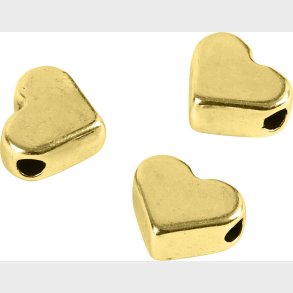 Ledperle - Str. 5,5x7 Mm - Hulstr. 1 Mm - Forgyldt - 3 Stk.