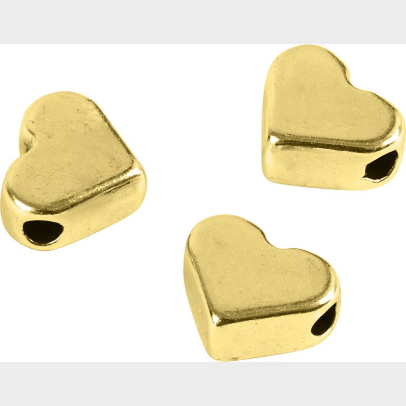 Ledperle - Str. 5,5x7 Mm - Hulstr. 1 Mm - Forgyldt - 3 Stk.