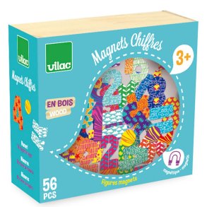 Vilac | Magneter i tr - Tal og matematiksymboler