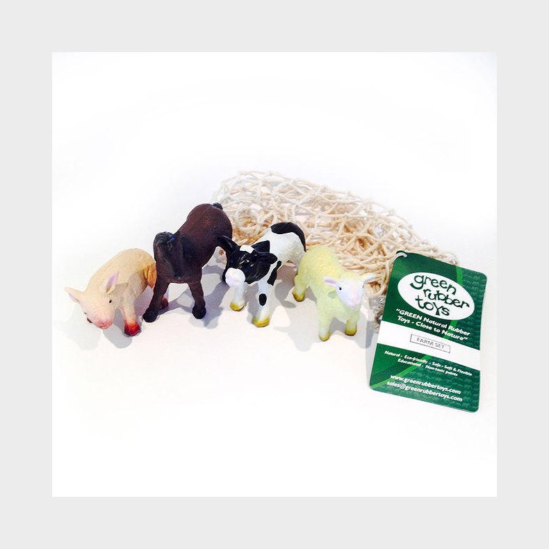 Green Rubber Toys | Figurer i naturgummi - Bondegrdsdyr