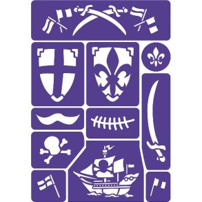 Grim'Tout | Ansigtsfarve - Skabelon til ridder og pirater