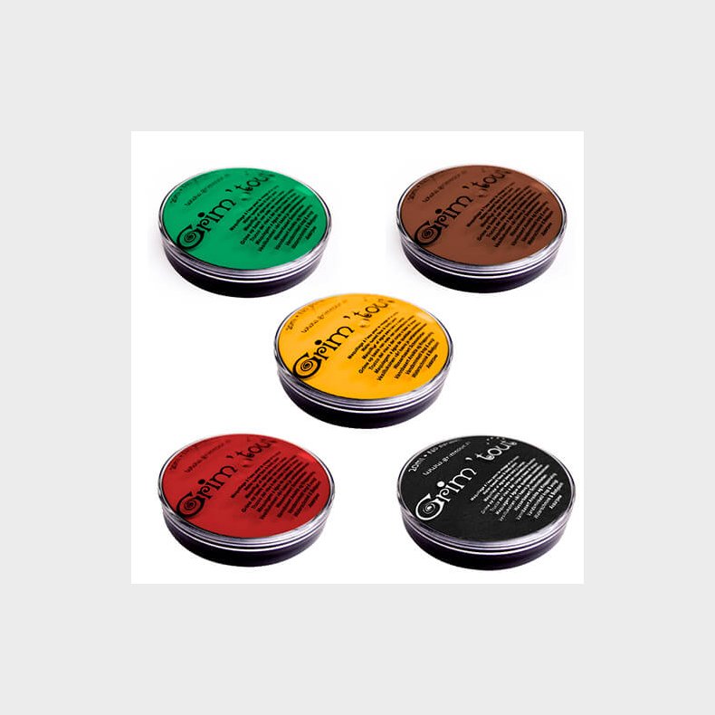 Grim'Tout | Ansigtsfarve - Btte med 20 ml. - Basisfarver