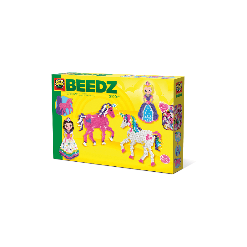 SES Creative | Perler - Enhjrninger & Prinsesser, 2.100 stk