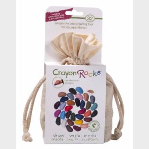 Crayon Rocks | Farvekridt - Crayon Rocks 32 stk i stofpose