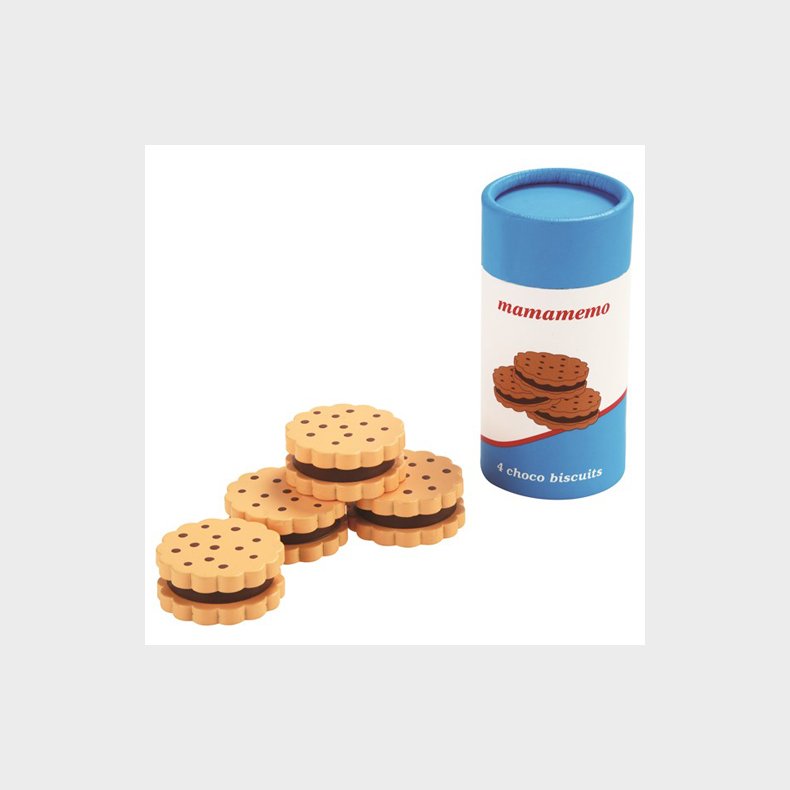 mamamemo | Legemad - Kiks pakke med 4 stk Chokolade