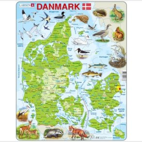 Larsen puslespil -Danmarkskort