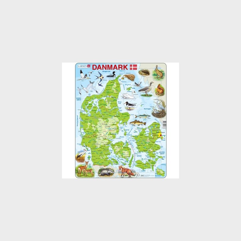 Larsen puslespil -Danmarkskort