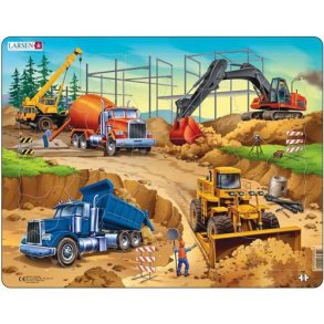 Larsen Puslespil - Entreprenrmaskiner, 30 brik
