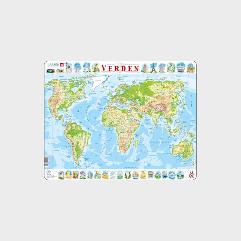 Larsen puslespil - Verdenskort