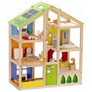 Hape | Dukkehus - Inkl. mbelst til 4 vrelser