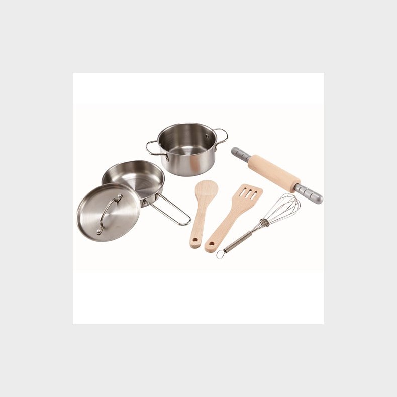 Hape | Legekkken tilbehr - Grydest m. 7 dele