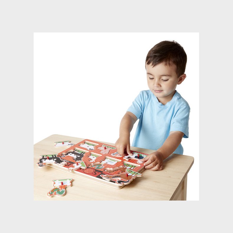 Melissa & Doug | Puslespil med lyd - Bondegrdsdyr