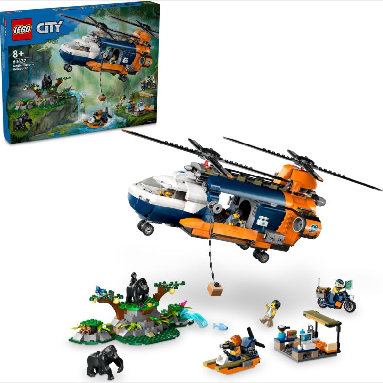 Lego City - Jungleeventyr - Helikopter Og Ekspeditionsbase - 60437